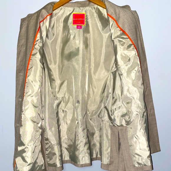 Isaac Mizrahi Tan Button Down Jacket Size 12 - Picture 15 of 16